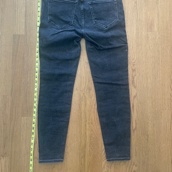 ALL SAINTS Black Biker Cropped Denim Jeans - W 30" - Picture 6 of 8